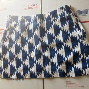 NEW Lupe women's size 1 small logo print stretch lined pocketed linen skirt NWOT